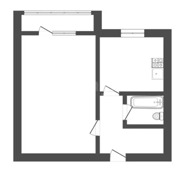 1-комнатная квартира: Борисоглебск, Юго-Восточный микрорайон, 9 (30.4 ... - Фото 1