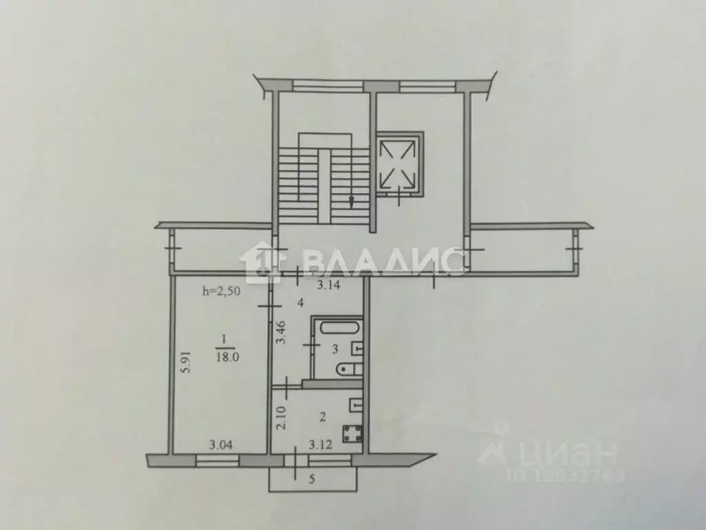 1-к кв. Пензенская область, Пенза ул. Аустрина, 148 (35.2 м) - Фото 2