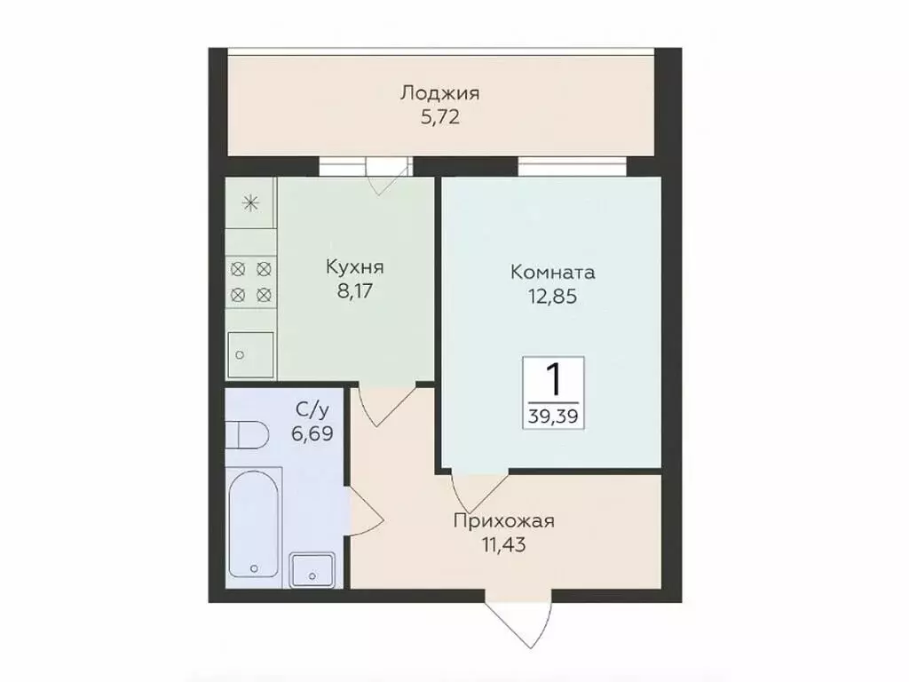 1-комнатная квартира: Самара, улица Победы, 14А (39.39 м) - Фото 0