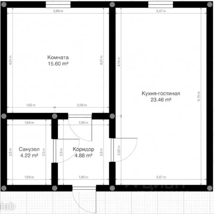 1-к кв. Кабардино-Балкария, Нальчик ул. Атажукина (42.0 м) - Фото 2