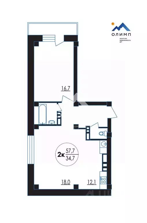 2-к кв. Ярославская область, Ярославль ул. Спасская, 2 (57.7 м) - Фото 1
