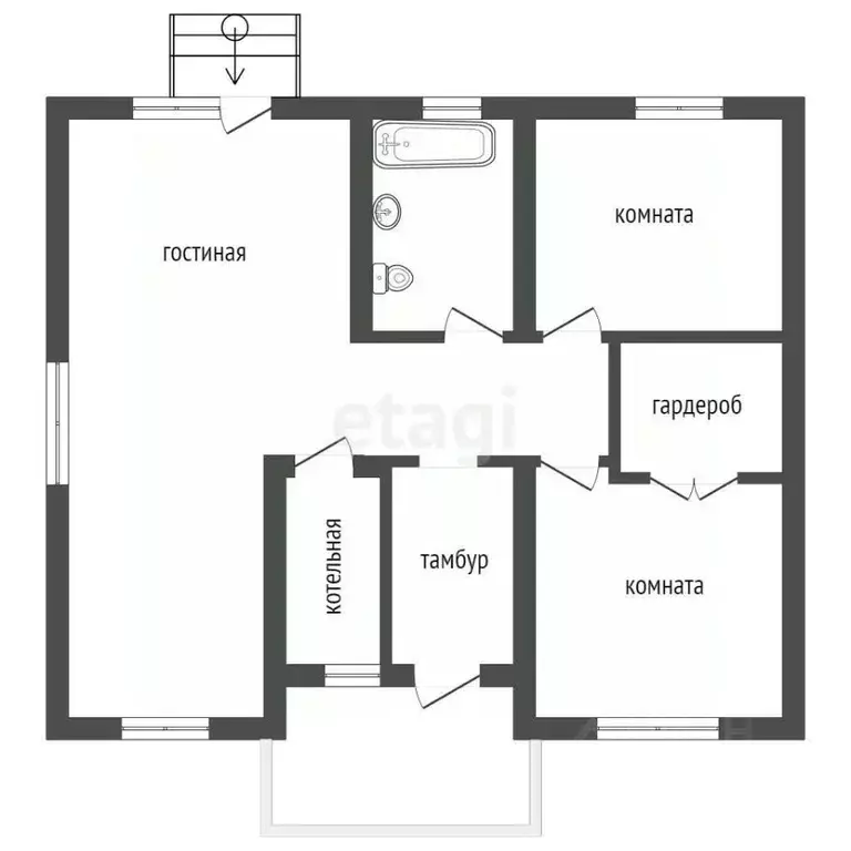 Дом в Крым, Сакский район, с. Молочное ул. Кирова, 10 (99 м) - Фото 1