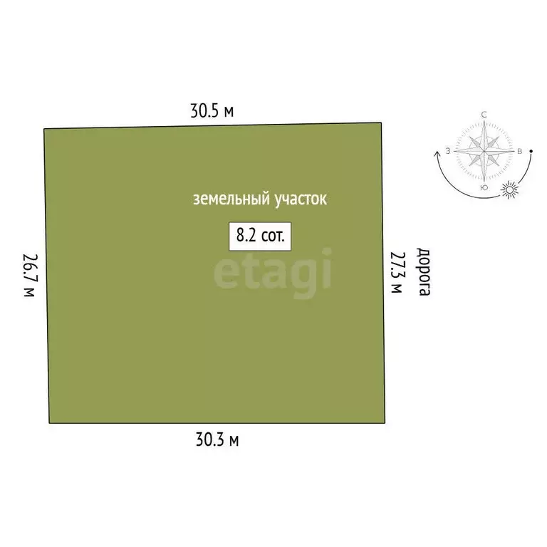 Участок в Тюмень, Изобильная улица (8.2 м) - Фото 1