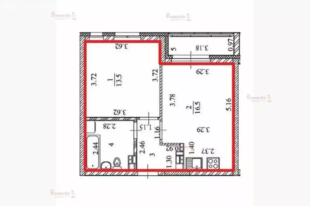 1-комнатная квартира: Екатеринбург, улица Академика Парина, 39 (39 м) - Фото 1