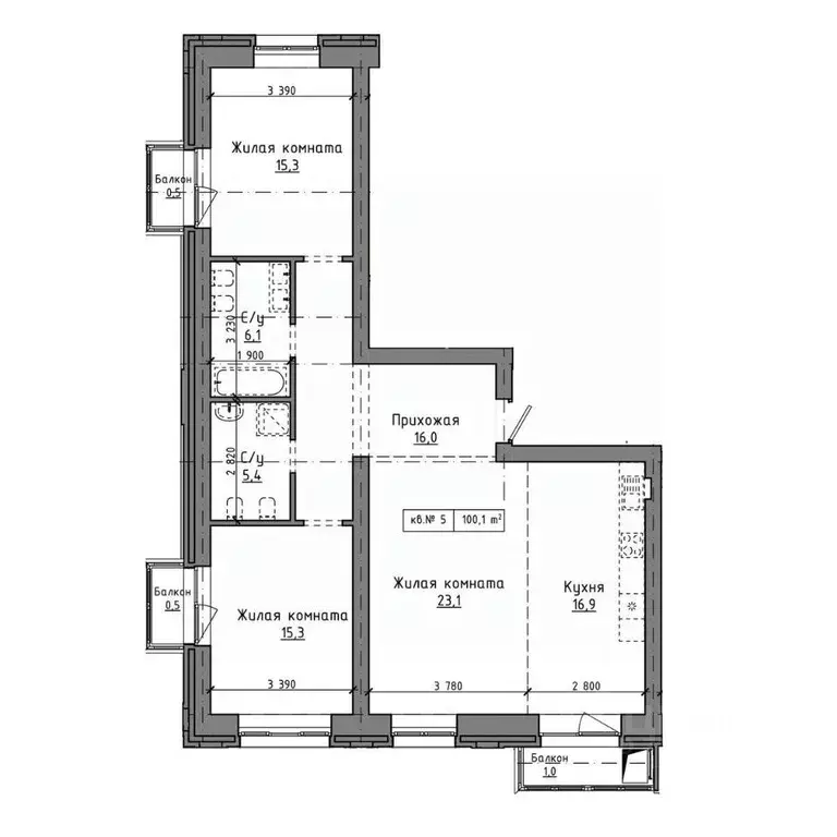 3-к кв. Алтайский край, Барнаул Интернациональная ул., 79 (100.1 м) - Фото 0