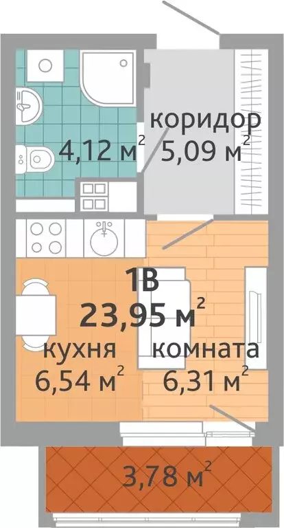 Квартира-студия: Свердловская область, Екатеринбург, жилой район ВИЗ, ... - Фото 0