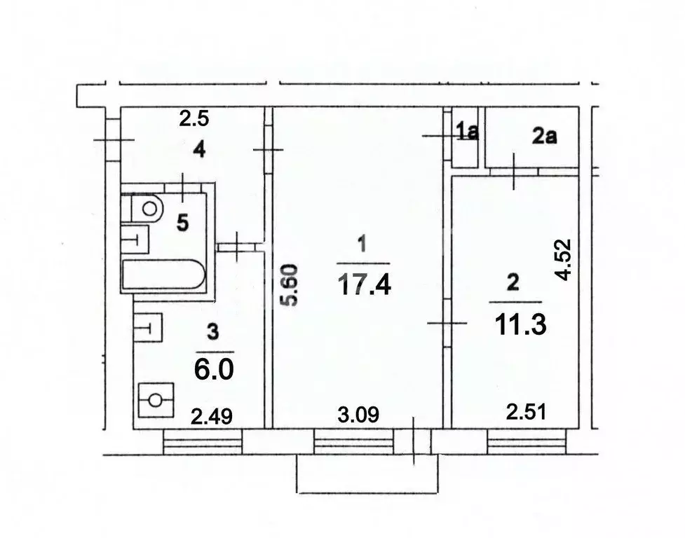 2-к кв. Иркутская область, Иркутск ул. Розы Люксембург, 215 (45.0 м) - Фото 2