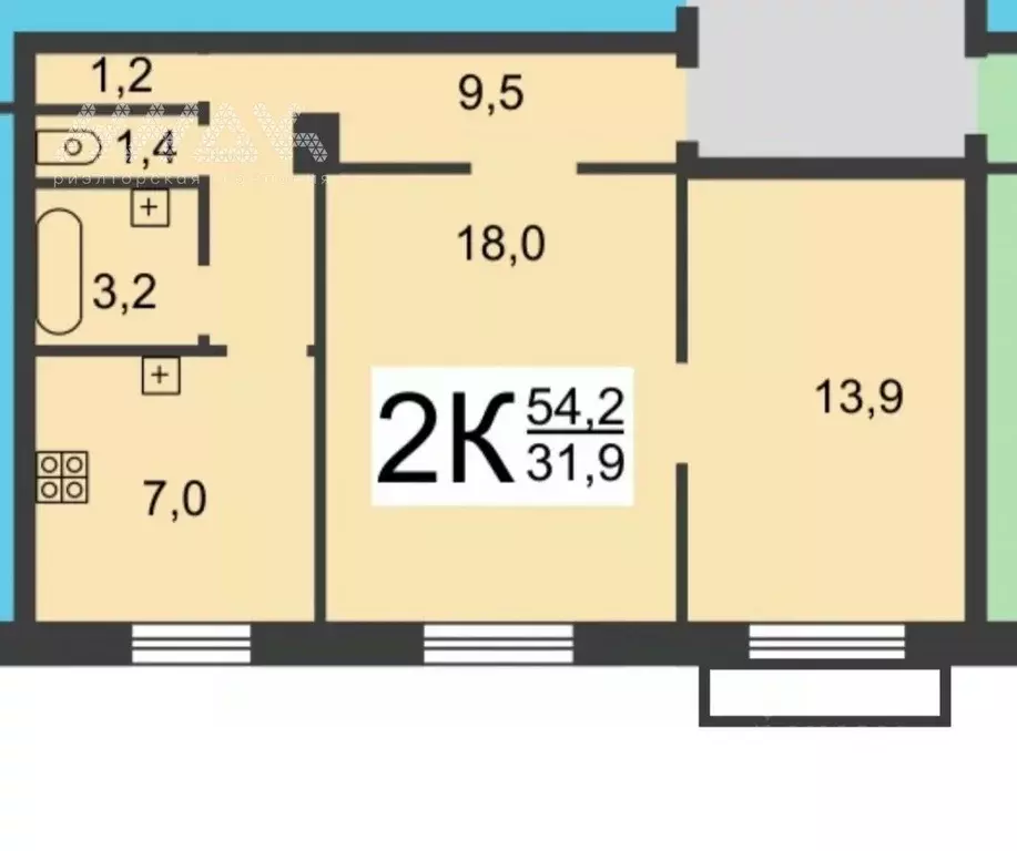 2-к кв. Нижегородская область, Нижний Новгород Московское ш., 141 ... - Фото 2