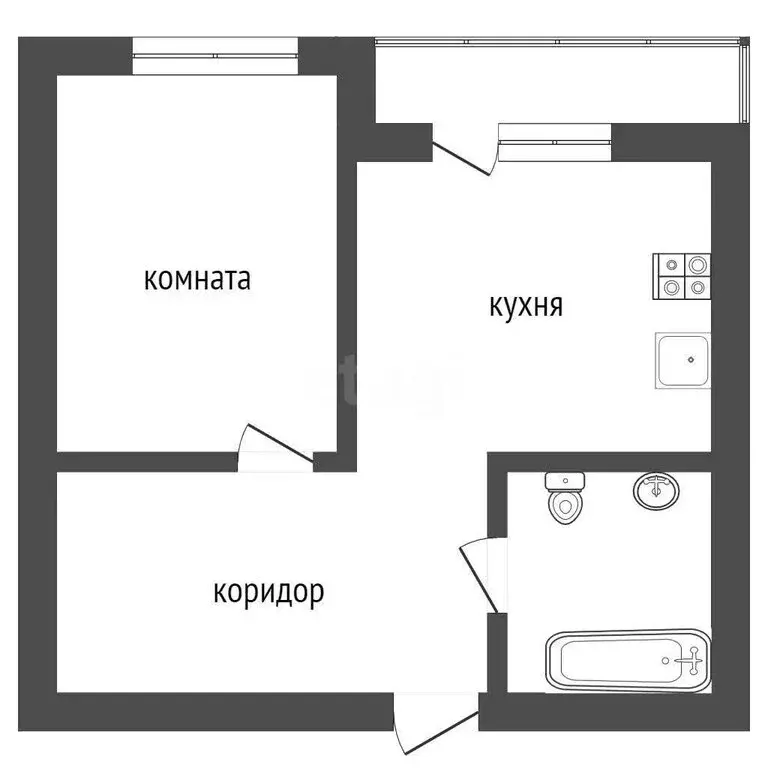 1-комнатная квартира: Воронеж, улица 45-й Стрелковой Дивизии, 226А ... - Фото 0