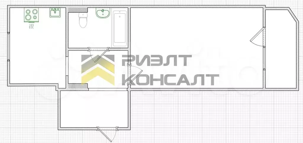 1-к. квартира, 40 м, 5/10 эт. - Фото 0