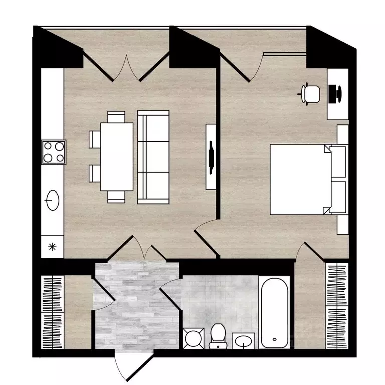 2-к кв. Ярославская область, Ярославль Республиканский проезд, 1 (53.7 ... - Фото 1