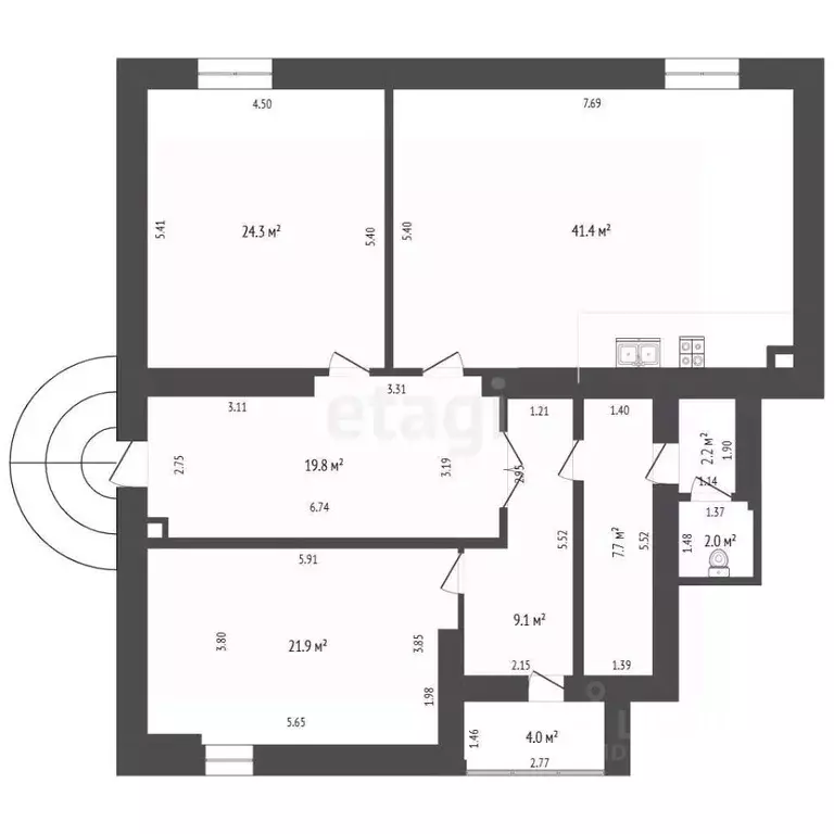 3-к кв. Калининградская область, Светлогорск Пионерская ул., 18Б ... - Фото 2