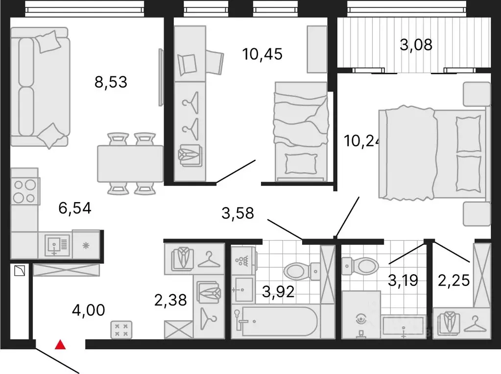 2-к кв. Свердловская область, Екатеринбург ДНК: Дом на Куйбышева жилой ... - Фото 0