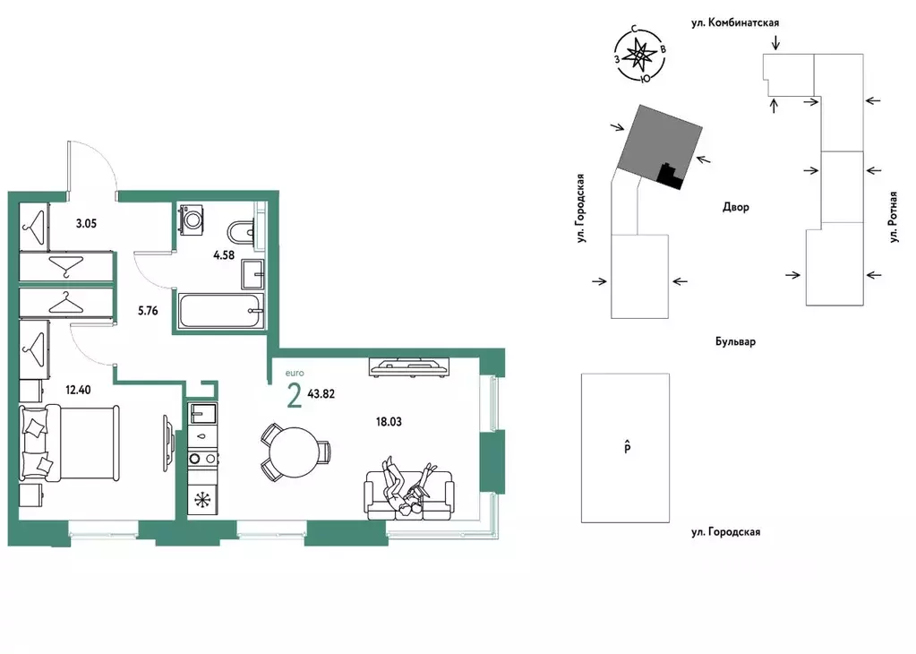 2-к кв. Свердловская область, Екатеринбург муниципальное образование, ... - Фото 1