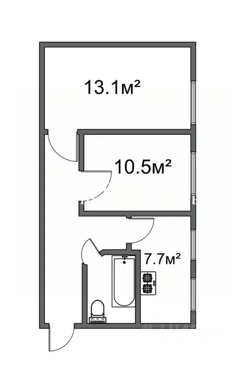 2-к кв. Санкт-Петербург ул. Красного Курсанта, 51 (45.0 м) - Фото 2