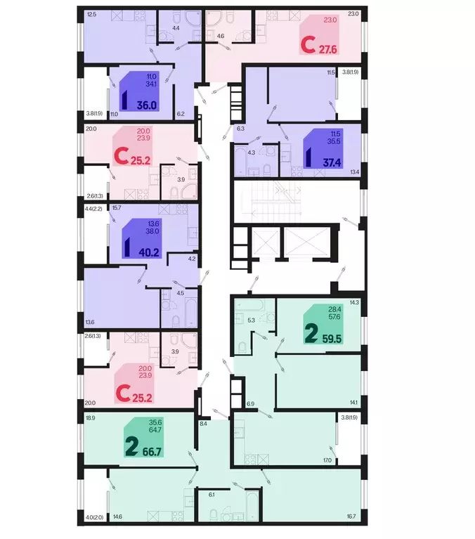 2-к кв. Краснодарский край, Краснодар Первое Место жилой комплекс ... - Фото 1
