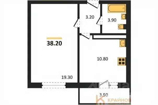 1-к кв. Воронежская область, Воронеж ул. Шидловского, 38 (38.2 м) - Фото 0