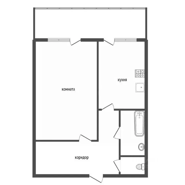 1-к кв. Воронежская область, Воронеж ул. Чапаева, 110 (40.7 м) - Фото 0