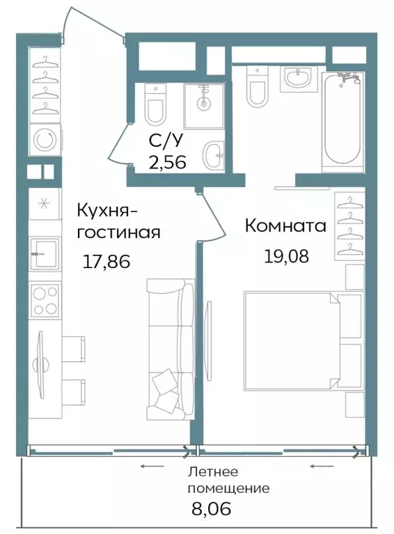 2-к кв. Крым, Саки ул. Морская (47.56 м) - Фото 0