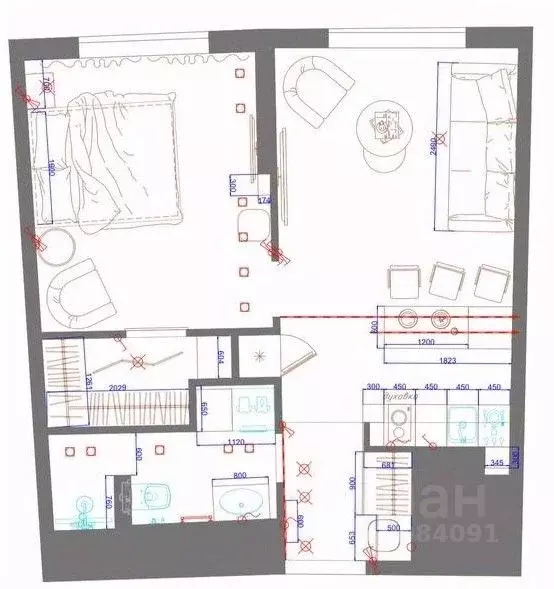 1-к кв. Санкт-Петербург Петровский просп., 28к1 (40.0 м) - Фото 2