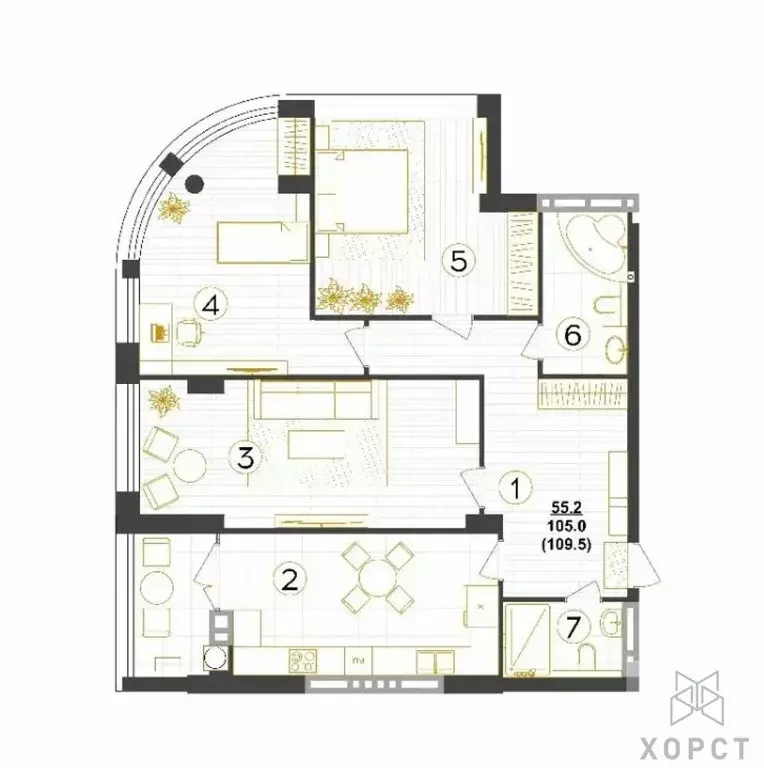 3-комнатная квартира: Ставрополь, Ленинский район, микрорайон № 2, ... - Фото 0