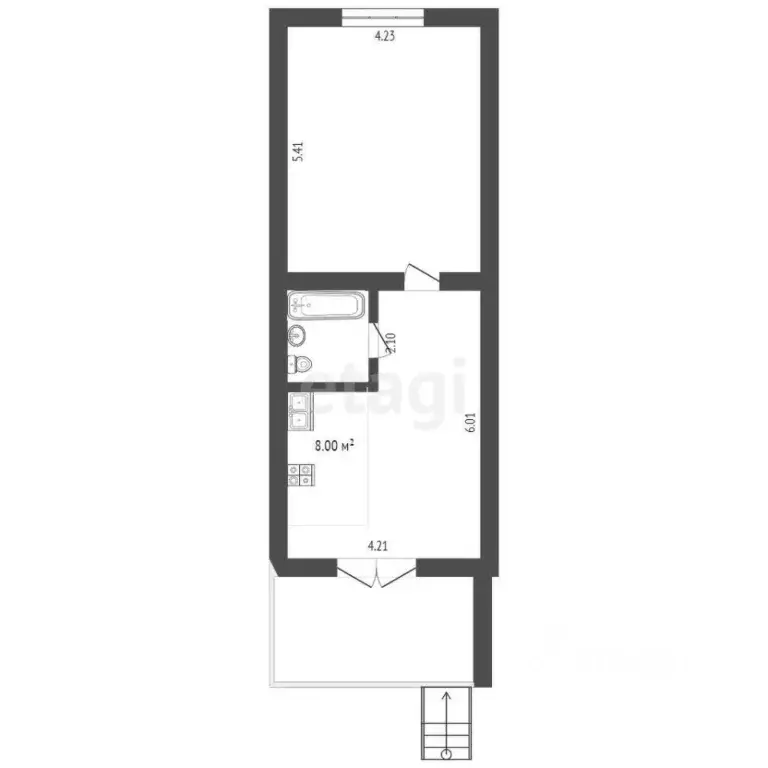 1-к кв. Вологодская область, Вологда ул. Маршала Конева, 19 (47.9 м) - Фото 1