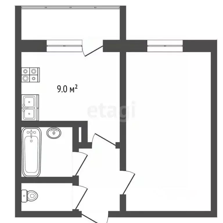 1-к кв. Мордовия, Саранск ул. Косарева, 81 (35.0 м) - Фото 1