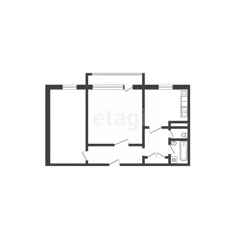 2-к кв. Смоленская область, Ельня Кутузовский мкр, 14 (52.7 м) - Фото 1
