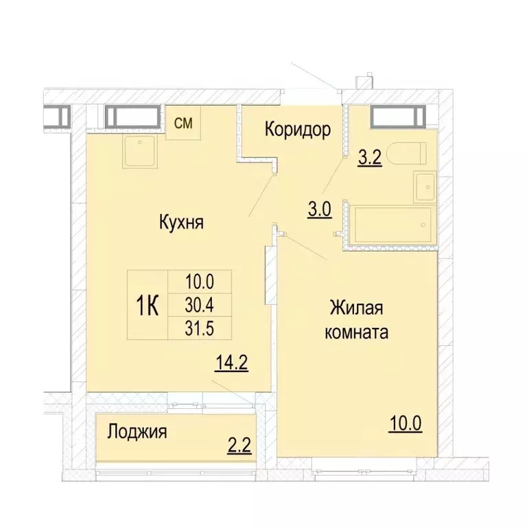 1-к кв. Нижегородская область, Нижний Новгород Кузнечиха Город жилой ... - Фото 1