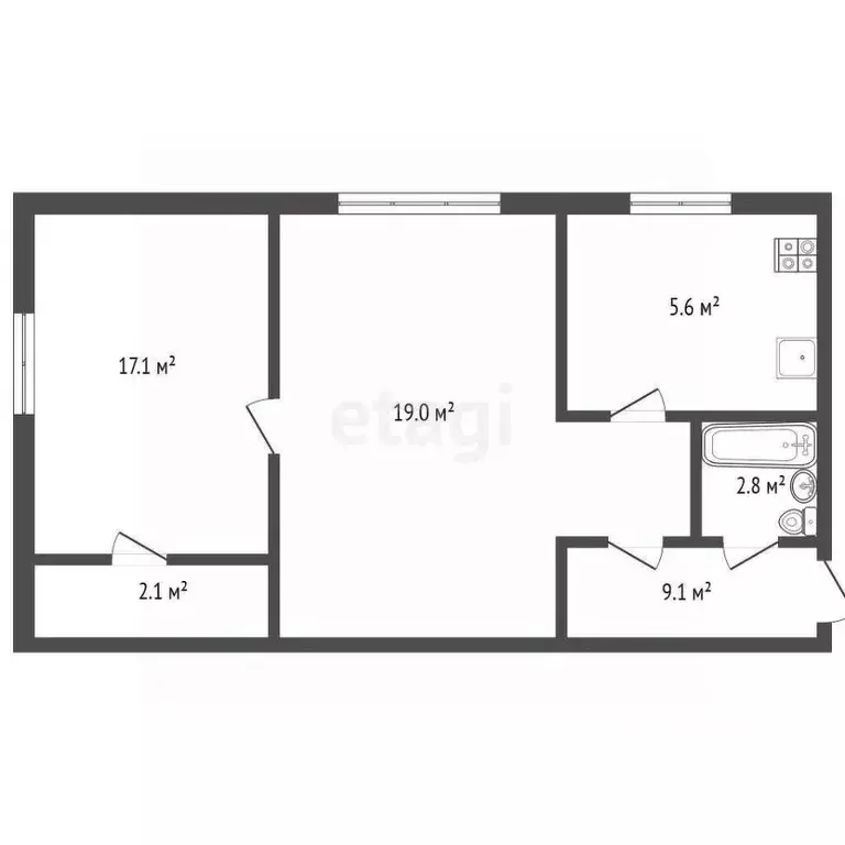 2-к кв. Севастополь ул. Истомина, 16А (44.0 м) - Фото 2