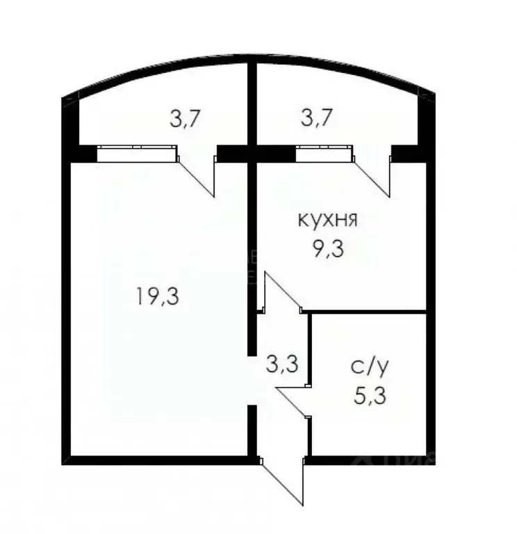 1-к кв. Тюменская область, Тюмень ул. Константина Посьета, 7 (37.4 м) - Фото 2