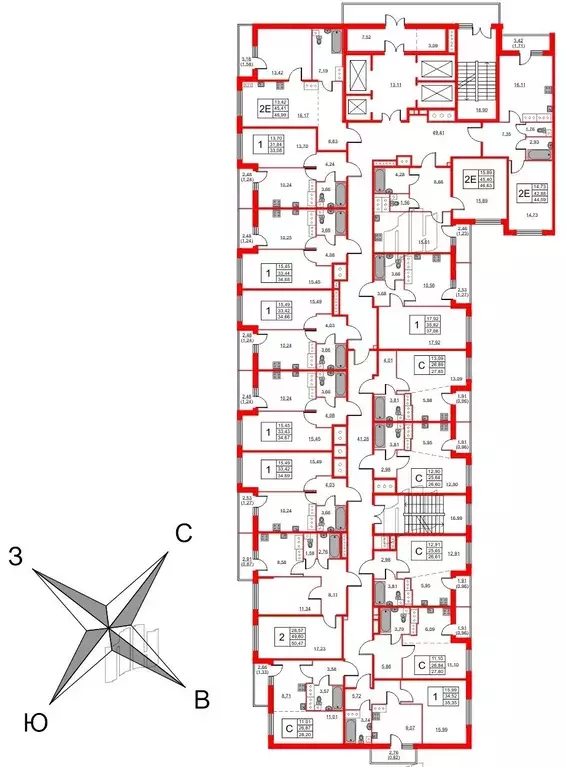 1-к кв. Санкт-Петербург ул. Русановская, 20к1 (44.0 м) - Фото 1