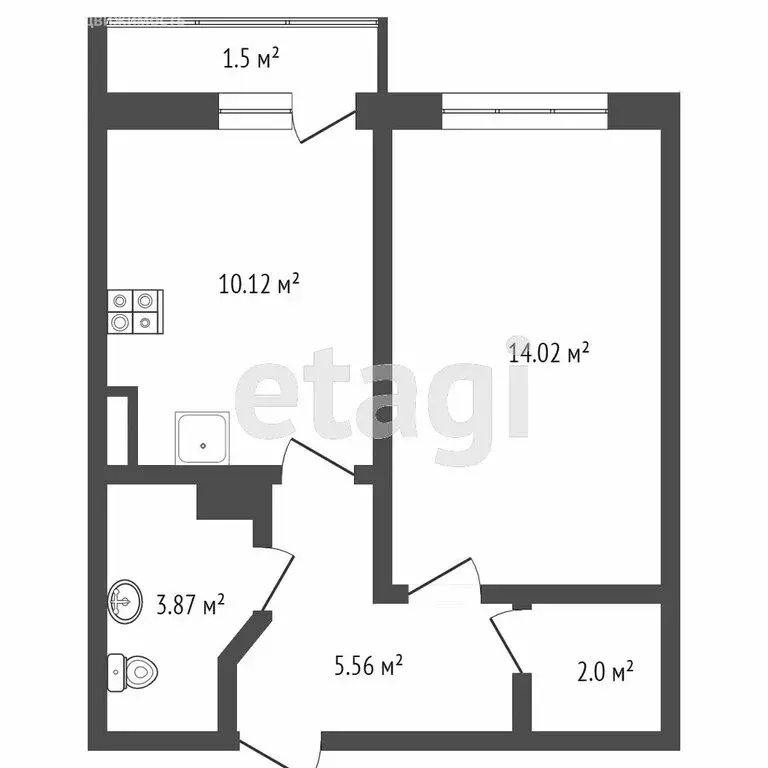1-комнатная квартира: Тверь, Новочеркасская улица, 51 (35.6 м) - Фото 1