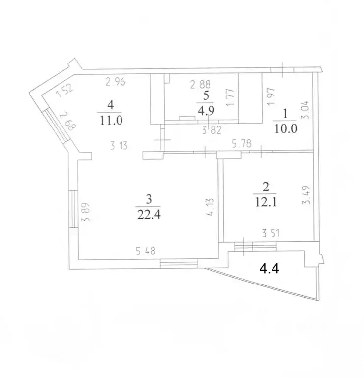 2-к кв. Кемеровская область, Кемерово просп. Притомский, 7/5 (61.0 м) - Фото 2