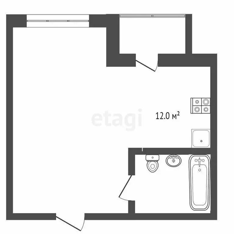 Квартира-студия: Лазаревское, улица Калараша, 64/13к7 (21 м) - Фото 0