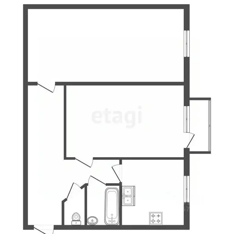 2-к кв. Санкт-Петербург Горелово тер., ш. Красносельское, 44 (44.3 м) - Фото 2