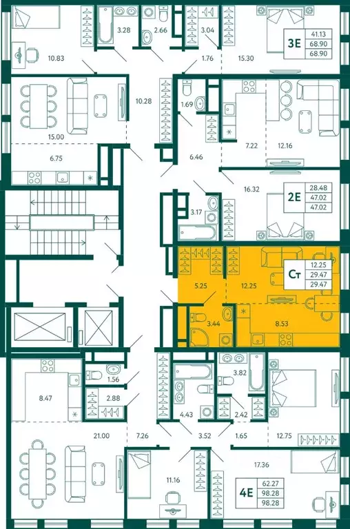 Студия Башкортостан, Уфа Зеленая Роща жилрайон, Терле Парк жилой ... - Фото 2