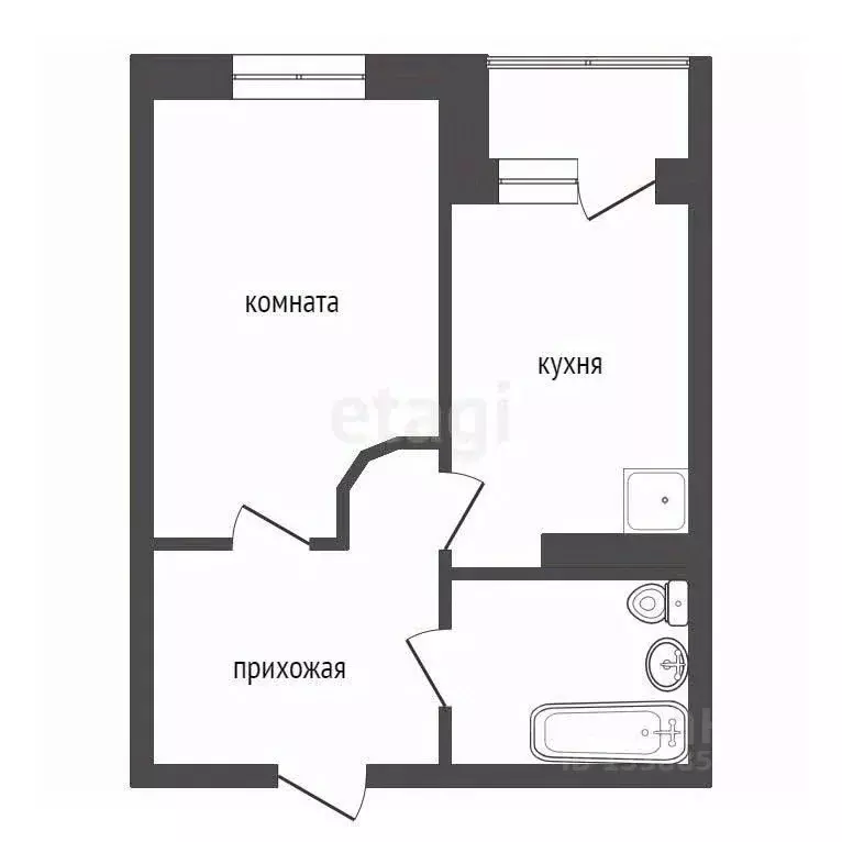 1-к кв. Красноярский край, Красноярск Северный мкр, ул. Мате Залки, 37 ... - Фото 1