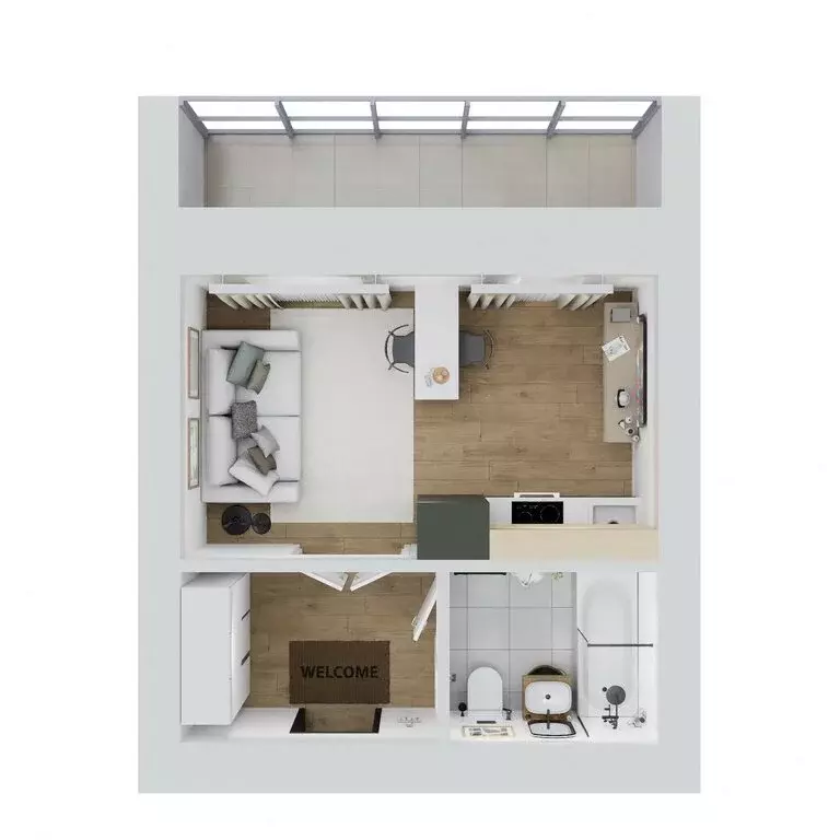 Квартира-студия: Новосибирск, улица Юности, 9 (26.7 м) - Фото 2