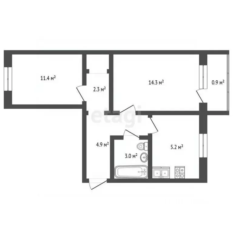 2-к кв. Краснодарский край, Геленджик городской округ, с. Дивноморское ... - Фото 2