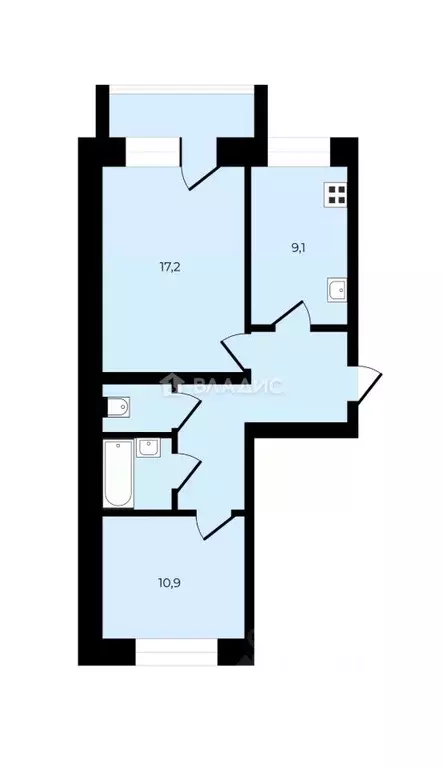 2-к кв. Владимирская область, Владимир Сущевский проезд, 1 (54.0 м) - Фото 2
