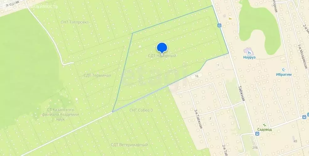 Участок в Казань, СНТ Нагорный (6.3 м) - Фото 1