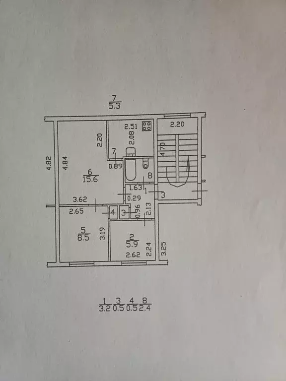 3-к кв. Санкт-Петербург ул. Бурцева, 17 (45.0 м) - Фото 0
