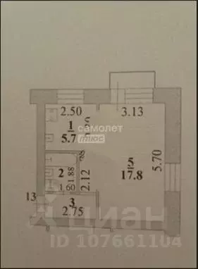 1-к кв. Липецкая область, Липецк Волгоградская ул., 7 (31.0 м) - Фото 2