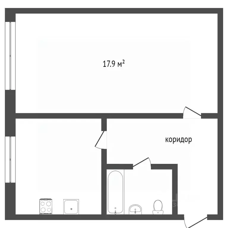 1-к кв. Ханты-Мансийский АО, Нефтеюганск 8-й мкр, 13 (32.0 м) - Фото 0