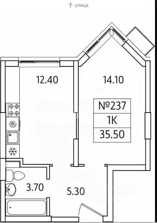1-к кв. Московская область, Ленинский городской округ, д. Сапроново ... - Фото 2