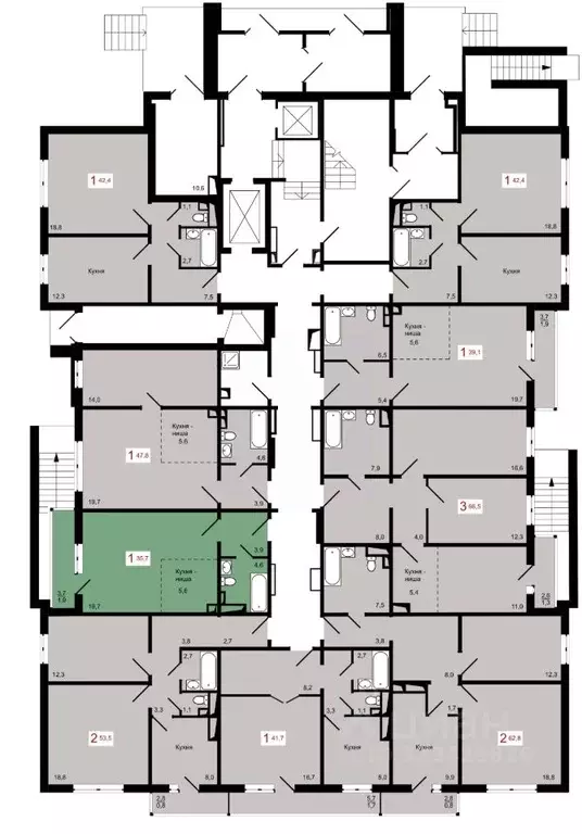 1-к кв. Красноярский край, Красноярск Пашенный мкр,  (35.7 м) - Фото 1