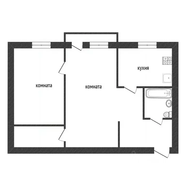 2-к кв. Ленинградская область, Кириши ул. Романтиков, 11 (44.1 м) - Фото 1