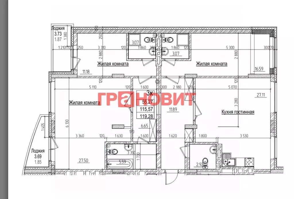 3-к кв. Новосибирская область, Новосибирск ул. Дуси Ковальчук, 242 ... - Фото 1