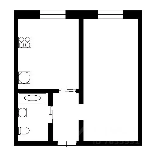 1-к кв. Самарская область, Самара Кабельная ул., 45б (36.0 м) - Фото 2